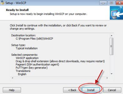 winscp bcit installing restart configuring drives access network brief installation process computer take place if some choose