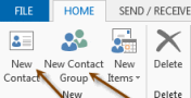 Web snippets of sharing groups in Outlook
