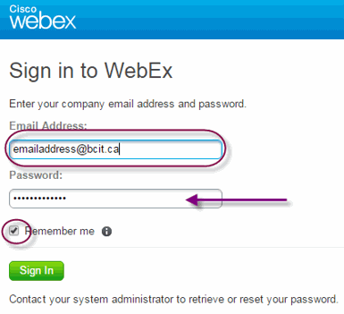 screen shots for webex install to windows