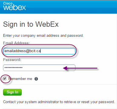 Screen shot for WebEx install on Mac OS