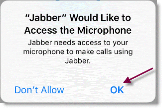 Screen shot Cisco Jabber install on iPhone iPads