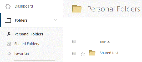 Personal folders window.