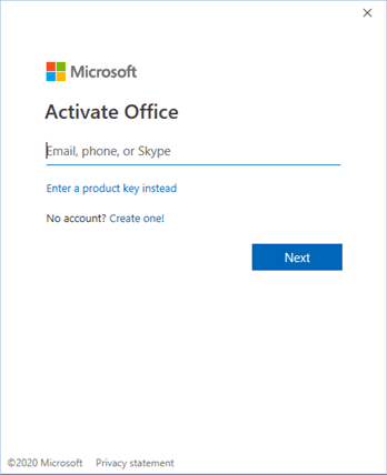 microsoft office activation