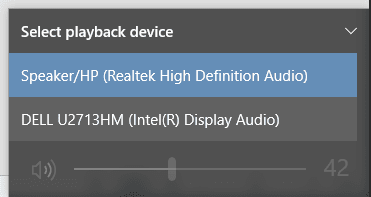 screen shot of how to set up audio on computer