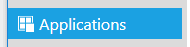 Banner in blue - applications