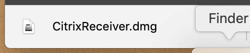 Mac device chrome citrix receiver finder window.