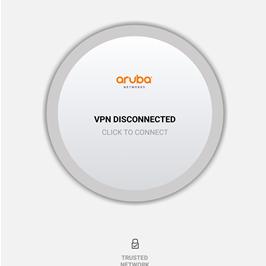 Screen shot of aruba vpn disconnected.