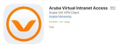Web page snippet of aruba virtual intranet access icon.