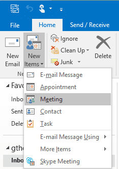 Screen shot snippet Outlook Room reservations