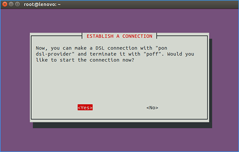 Establish a connection window.
