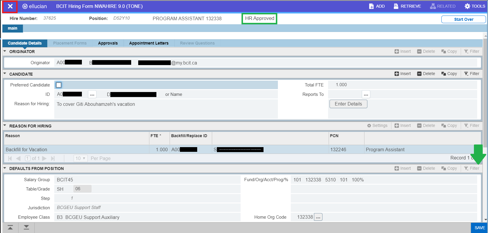Hiring Process in Banner 9 EHire Instructions NWIHIRE BCIT