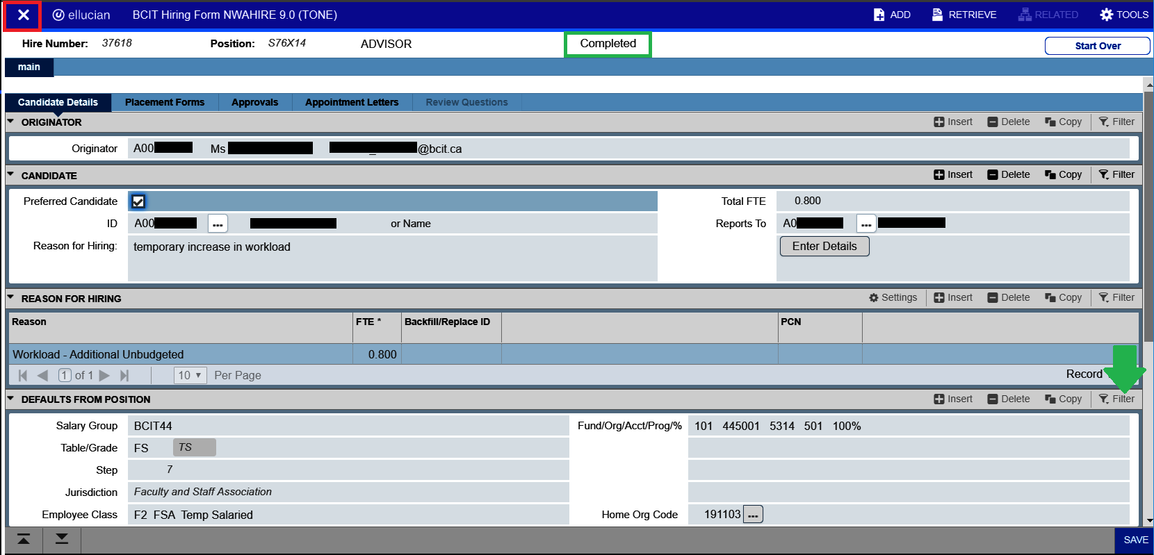 Hiring Process in Banner 9 EHire Instructions for Approvers BCIT