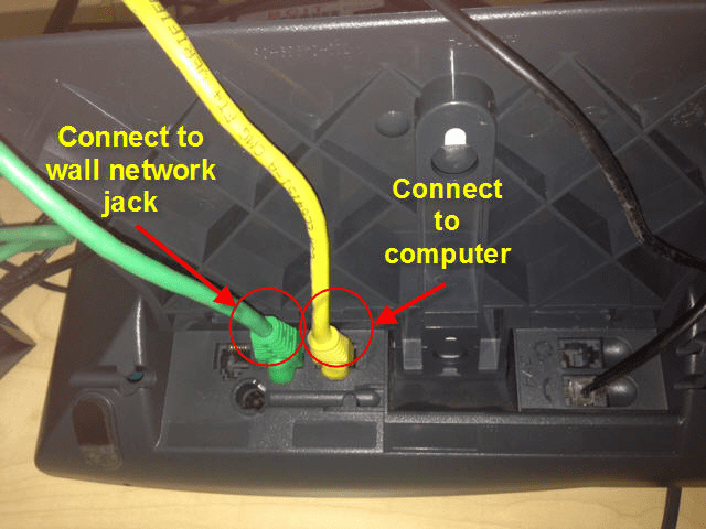 diagram of how to connect your network cables to computer