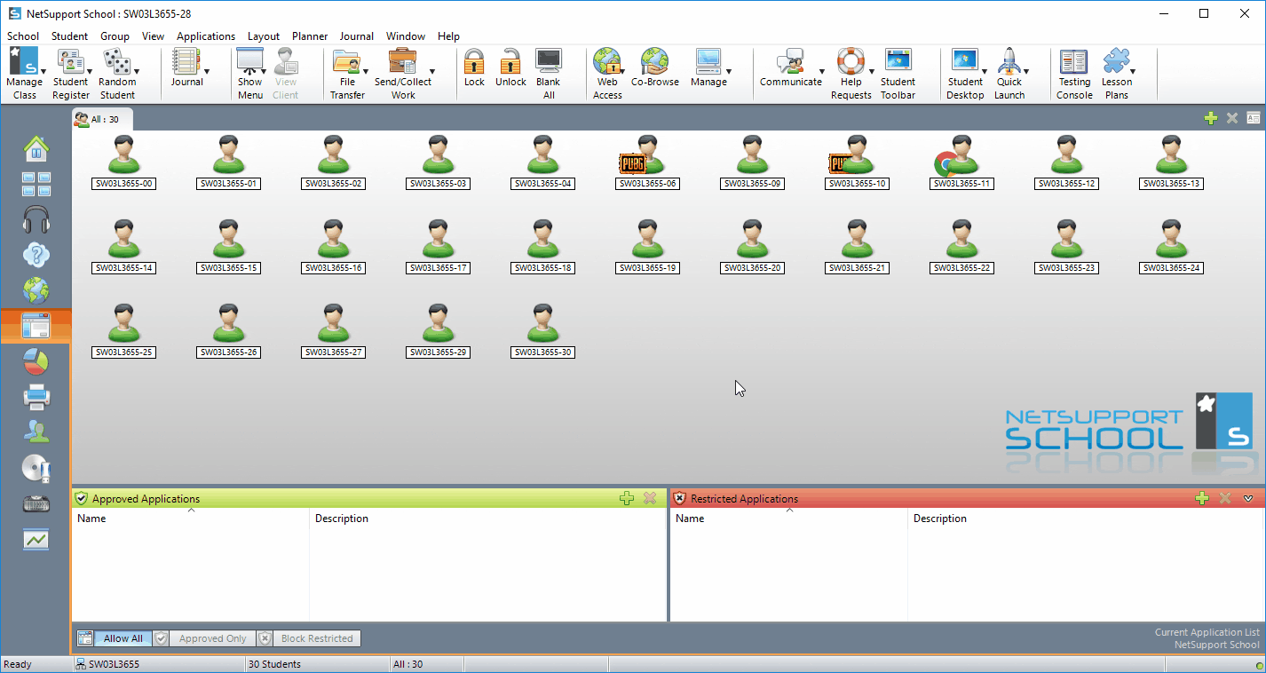 demo screen shot for NetSupport