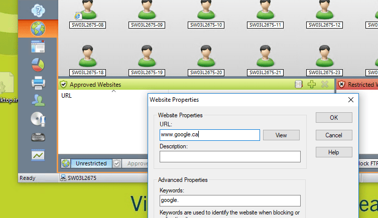demo screen shot for NetSupport