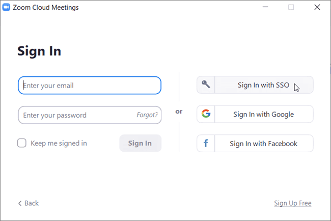 sign in for zoom.