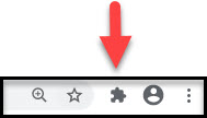 Screenshot Google Chrome extension puzzle icon