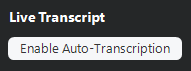Enable auto-transcription button