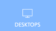 blue desktops tile with a white drawing of a computer monitor and desktops in all caps