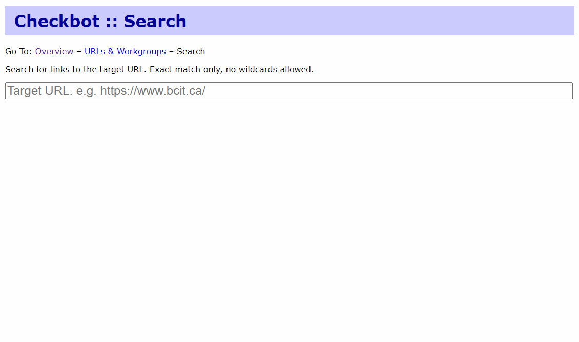 screen capture of using the search tool, searching for a URL, clicking next through several pages of results, changing the number of results in view, and further filtering the results using the subsearch field