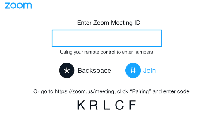 Zoom meeting dialog with space to enter zoom meeting iD in the middle