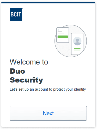 Welcome to Duo Security, let's set up an account to protect your identity