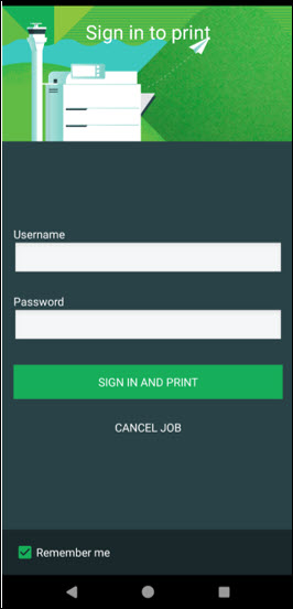 Screenshot Adding printing to Android Sign in to Print button