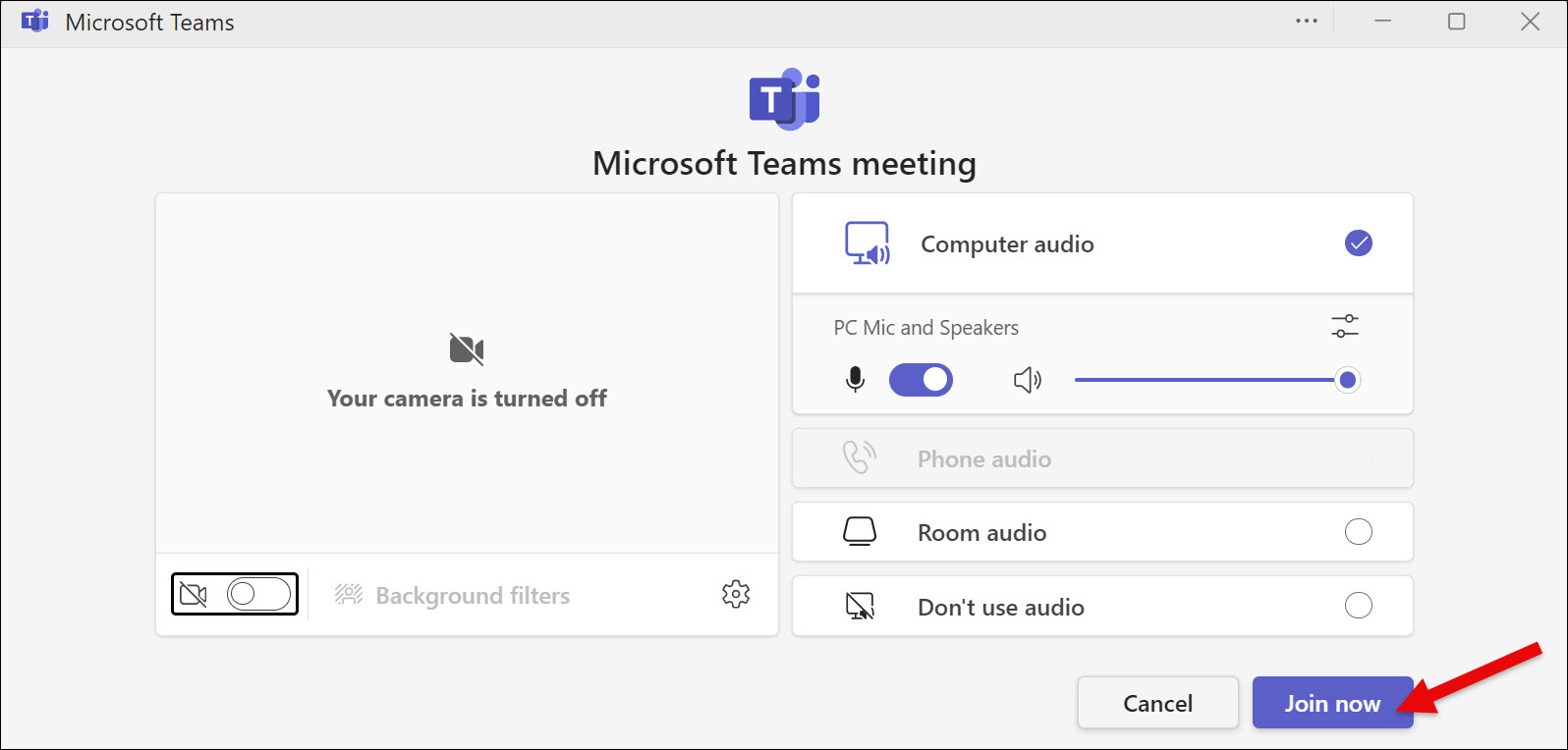 Screenshot MS Teams Phone transfer call to computer and clicking Join now