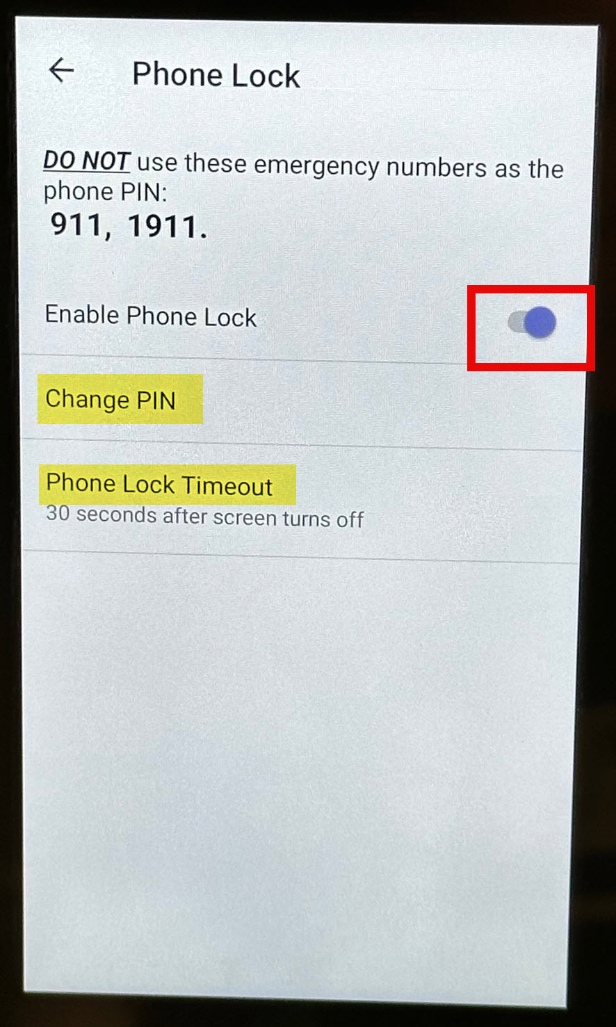 Picture of when your PIN is enabled on a Poly CCX 400 Phone