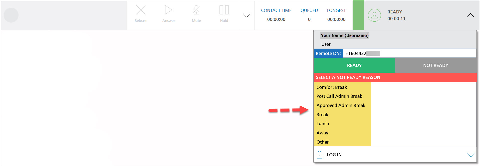 Screenshot iceBar Toolbar Not Reader reason codes example