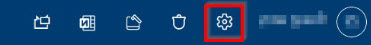 Screenshot Outlook Web Access Ribbon and Settings icon